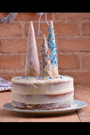 Postres caseros de Navidad: Naked Cake de chocolate blanco y Almendras de Navidad