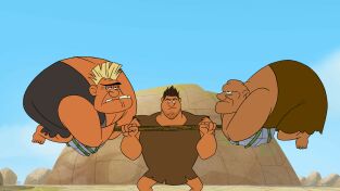 El amanecer de los Croods (T2): Ep.41 Sigue la línea/Levantar pesos es lo más difícil