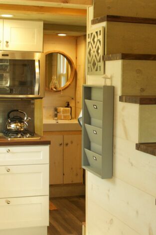 Minicasas sobre ruedas: Una minicasa con estructura de madera