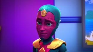 Iron Man y su superequipo (T1): Ep.16 La historia de Ojo de Halcón / Iron Fiesta de pijamas